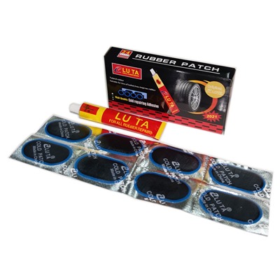 Аптечка велосипедная. В ассортименте 24 овальных заплаток, 1 клей. :(RS2403,2401):