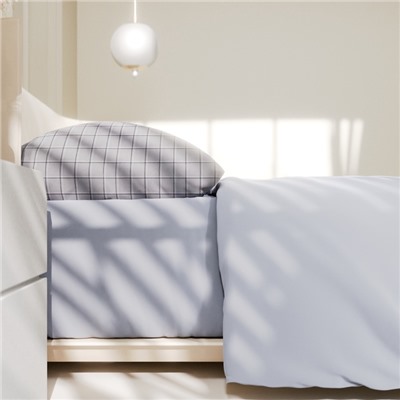 Постельное бельё Этель дуэт Gray cage 150х215см-2 шт, 225х240см, 50х70±3 см-2 шт, новосатин