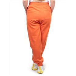 M049 ORANGE Брюки спортивные женские на флисе (100% хлопок) 7986