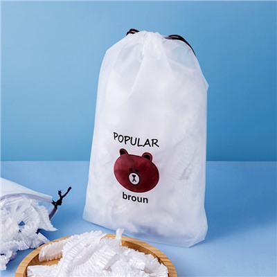 Пищевые пакеты на резинке для хранения продуктов, 80 шт