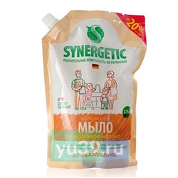 SYNERGETIC ДОЙ-ПАК Мыло жидкое для мытья рук и тела с ароматом Миндальное молочко биоразлагаемое, 750 мл.
