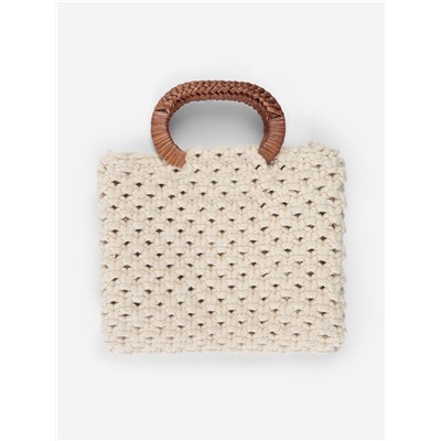 Ручки для сумок деревянные, плетёные, d=9.8×5.9 / 13.5×9.5 см, 2 шт., коричневые