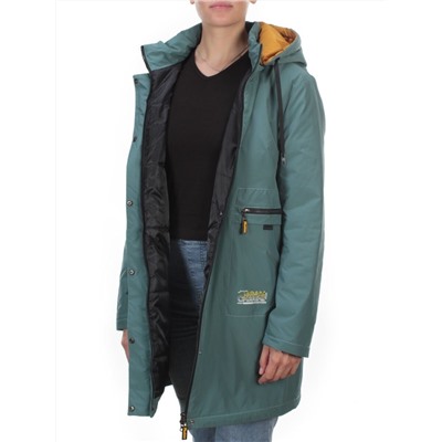 22-908 GRAY/GREEN Куртка демисезонная женская (100 гр. синтепон) PLOOEPLOO