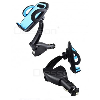 Держатель для телефона HС-006+2 USB автомобильный (24) оптом