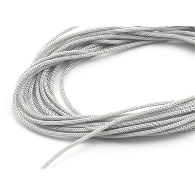 Шнур для плетения шелковый 1мм цв.серый, 100м