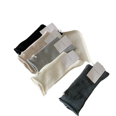 Tide, colored footwear for leather shoes from pearl, knee socks, internet celebrity