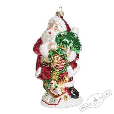 Дед Мороз "Новогодние подарки" (стекло) 7,5х5,5х15,5 см