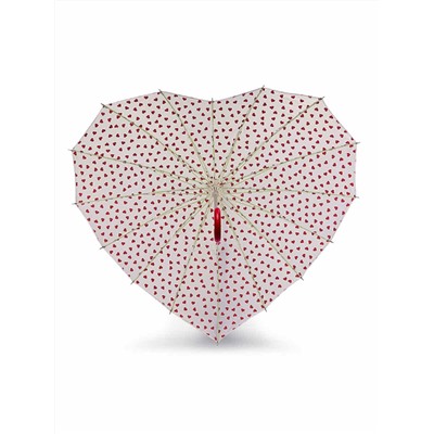 L909-4383 RedHearts (Красные сердечки) Зонт женский трость Fulton