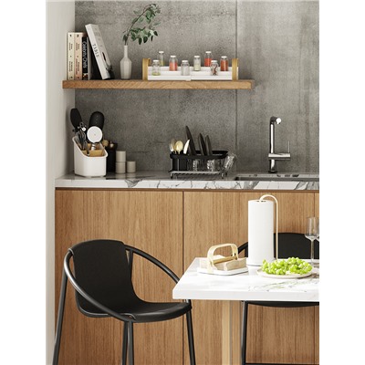 Держатель для салфеток Bellwood, белый/натуральное дерево