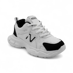 Кроссовки 9067-14 черно белые п/п