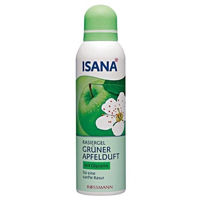 ISANA Rasiergel Apfel Гель для бритья Зеленое яблоко с глицерином 150 г