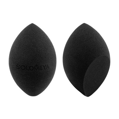 SOLOMEYA Спонж для макияжа со срезом ЧЁРНЫЙ