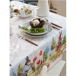 Скатерть Доляна Easter garden, 145×180 +/- 3 см, 100% п/э