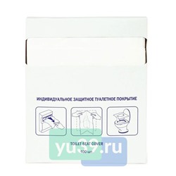 Одноразовые защитные покрытия на унитаз, 4 сложения, 100 шт.
