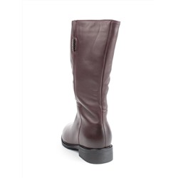 02-FI919-2M BROWN Сапоги зимние женские (натуральная кожа, натуральный мех)