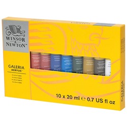 Краски акриловые Winsor&Newton "Galeria", 10цв., 20мл/туба, картон. упаковка