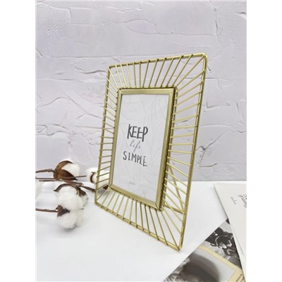 Фоторамка «Rays», gold, металл (10*15 см)