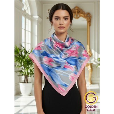 Платок шелковый "Тюльпаны" Арт 9062/4