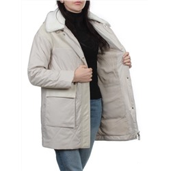 M24-096 LT. BEIGE Куртка демисезонная женская (100 гр. холлофайбер)