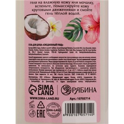 Подарочный набор «Самой милой», гель для душа и шампунь для волос, 2×250, Чистое счастье