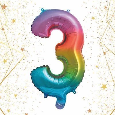 Шар фольгированный "Цирфа "3" (радуга)