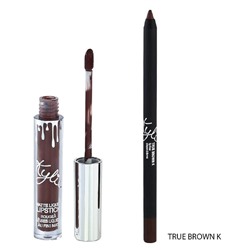 Жидкая помада Kylie Holiday Edition Matte Liquid Lipstick & Lip Liner 2 in 1 True Braun K 3 ml