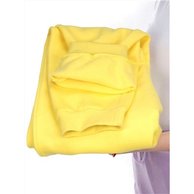 M053 YELLOW Брюки спортивные женские на флисе (100% хлопок) 7986