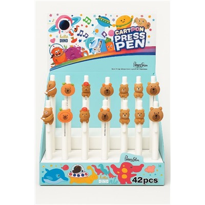 Ручка "Capybara mood", mix, шоу-бокс 42 шт.