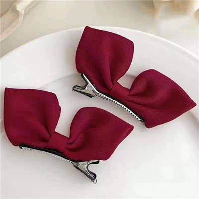 Заколки-бантики для волос на зажиме 2 штуки, Размер 5 см.