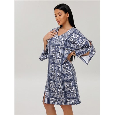 Женская туника Т-222(К) / Синий (узоры)