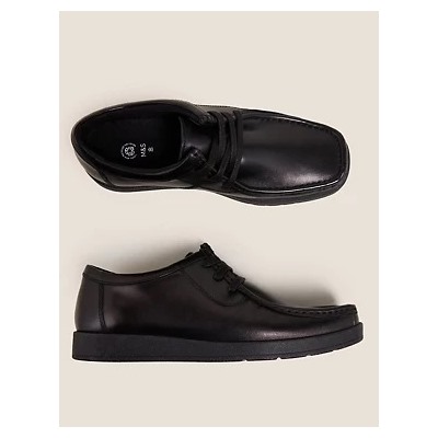 Kids' Leather Lace School Shoes (13 Small - 9 Large)