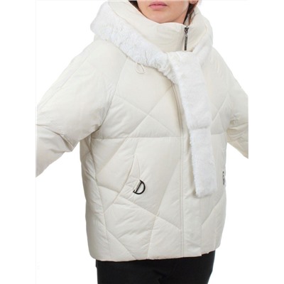 3342 MILK WHITE Куртка зимняя облегченная женская (130 гр. холлофайбер)