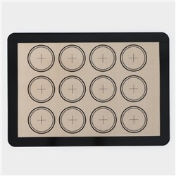 Коврик для выпечки армированный «Макарун.Плюс», силикон, 42×29.5 см, МИКС