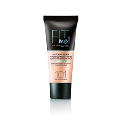 2 Maybelline Тональный крем ФИТ МИ 101 светло-кремовый