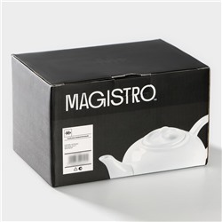 Чайник фарфоровый заварочный Magistro «Бланш», 600 мл, цвет белый