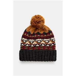 Czapka męska beanie z pomponem kolor multicolor