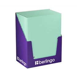 Папка на кнопке Berlingo "Instinct" А4, пластик, 600мкм, мятный