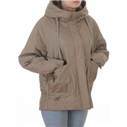 9661 DK. BEIGE Куртка демисезонная женская (100 гр. холлофайбер)