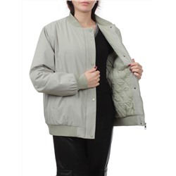 H24-608 LT. OLIVE Куртка бомбер демисезонная женская (100 гр. синтепон)