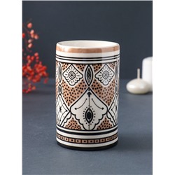 Аромалампа для эфирных масел «Узоры», керамика, 7.2×7.2×11.6 см