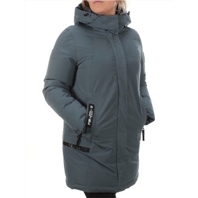 M2007 GRAY/BLUE Пальто зимнее женское MARIA