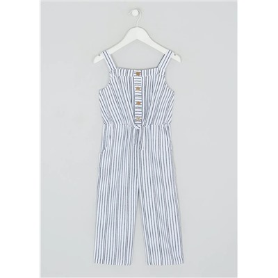 Girls Stripe Sleeveless Culotte Jumpsuit (4-13yrs)