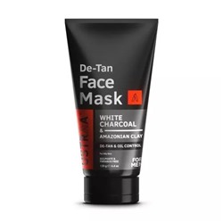 Маска для лица с Белым углем и Амазонской глиной (125 г), De-Tan Face Mask White Charcoal & Amazonian Clay, произв. Ustraa
