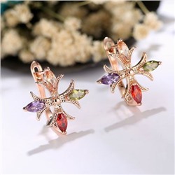 1G0018 Серьги с позолотой, 20х20х9мм