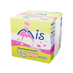 Mis Ультратонкие  прокладки гиг. Супер софт день 10 шт. 💧💧💧💧