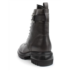 04-M2-592 BLACK Ботинки зимние женские (натуральная кожа, натуральный мех)