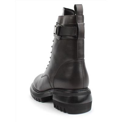 04-M2-592 BLACK Ботинки зимние женские (натуральная кожа, натуральный мех)