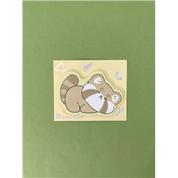 Блок стикер для записей "Racoon dreaming", orange