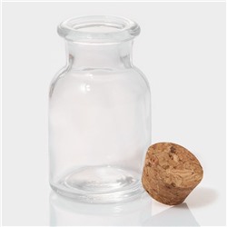 Набор баночек для специй Доляна «Парфе», 40 мл, 4×6.6 см, с пробковой крышкой, 12 шт., стекло