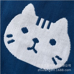 Zhixiang Tounds Triplet Three -layer Cotton Gauze Titan Towel Towns and Wind Cat Kitchen Tisters Wipe Hand Scarves Wholesale